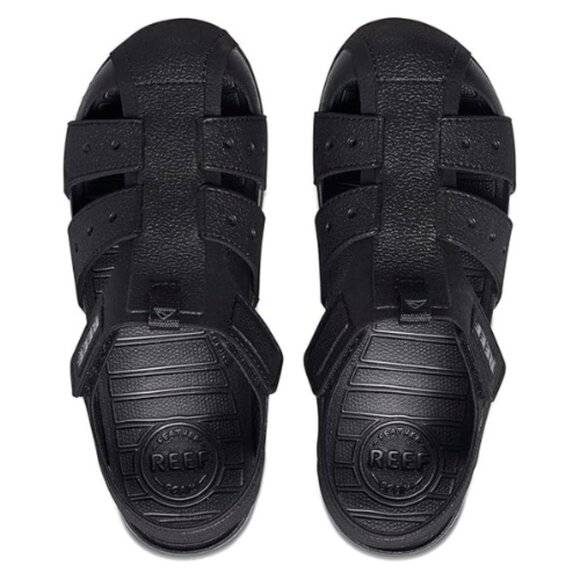 REEF Kids' Water Beachy Fisherman Sandal, Adjustable Straps Size 3 BLACK - Picture 6 of 6